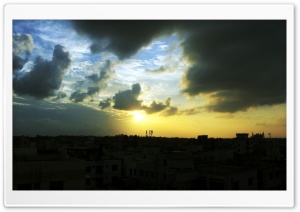 Dhaka city at evening Ultra HD Wallpaper for 4K UHD Widescreen desktop, tablet & smartphone