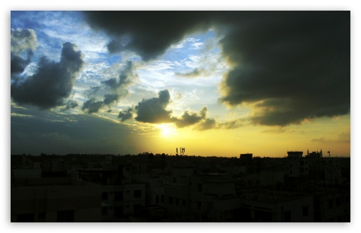 Dhaka city at evening UltraHD Wallpaper for Widescreen 16:10 ; Fullscreen 3:2 ;