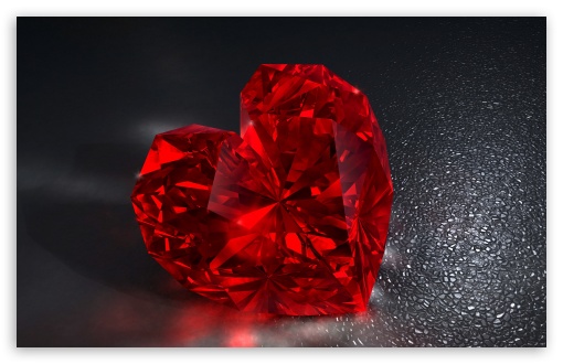 Diamond Heart on Red Background Stock Illustration - Illustration of gift,  illuminated: 18251033