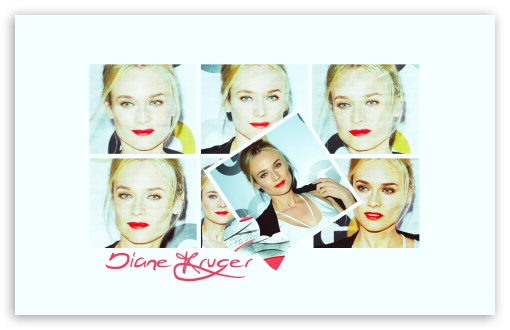 Desktop Wallpaper Diane Kruger, Stare, Sofa, White Dress, Hd Image