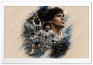 Diego Armando Maradona 4K UHD Wallpaper for Widescreen and UltraWide Desktop, UltraHD TV, Smartphone, Tablet