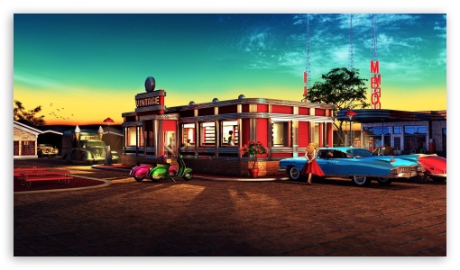 Diner UltraHD Wallpaper for HD 16:9 ;