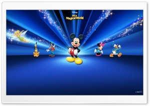 Disney Characters Dark Blue Ultra HD Wallpaper for 4K UHD Widescreen desktop, tablet & smartphone