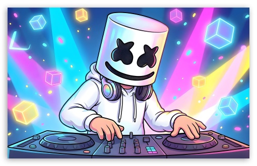 DJ Marshmello UltraHD Wallpaper for Widescreen 16:10 ;