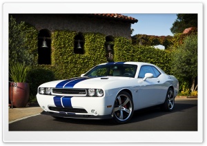 Dodge Challenger SRT8 Blue Stripes Ultra HD Wallpaper for 4K UHD Widescreen desktop, tablet & smartphone