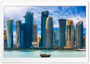 Doha West Bay Skyline 4K UHD Wallpaper for Widescreen and UltraWide Desktop, UltraHD TV, Smartphone, Tablet