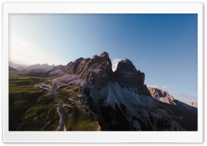 Dolomites mountains, Italy - Drone Photography Ultra HD Wallpaper for 4K UHD Widescreen Desktop, Lockscreen, Screensaver, TV, Tablet, Smartphone