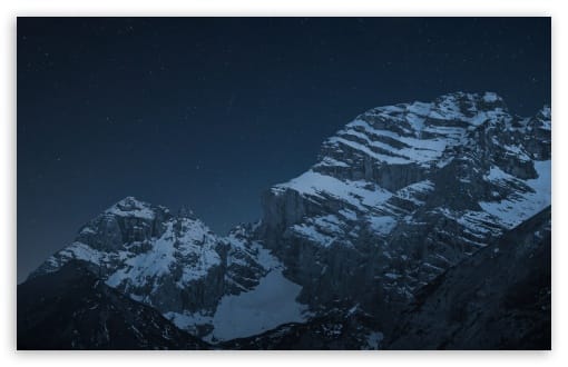 Dolomites Peaks Under a Night Sky UltraHD Wallpaper for UHD 16:9 ; HD 16:9 ; UltraWide 21:9 24:10 32:9 32:10 ; Widescreen 16:10 ; Tablet 1:1 ; Mobile 9:16 9:19.5 9:20 9:21 9:22 ; Dual 16:10 16:9 ;