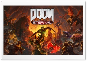 DOOM Eternal video game 2020 Doom Slayer Ultra HD Wallpaper for 4K UHD Widescreen desktop, tablet & smartphone