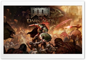 DOOM The Dark Ages Video Game 2025 Ultra HD Wallpaper for 4K UHD Widescreen Desktop, Lockscreen, Screensaver, TV, Tablet, Smartphone