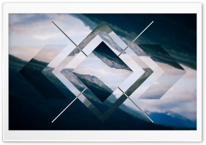 Double Exposure Polyscape Ultra HD Wallpaper for 4K UHD Widescreen desktop, tablet & smartphone