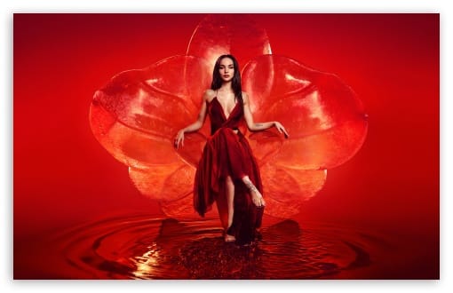 Dove Cameron in Red Dress Aesthetic UltraHD Wallpaper for UHD 16:9 ; HD 16:9 ; UltraWide 21:9 24:10 32:9 32:10 ; Widescreen 16:10 ; Tablet 1:1 ; Mobile 9:16 9:19.5 9:20 9:21 9:22 ; Dual 16:10 16:9 ;