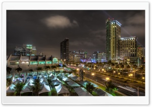 Downtown San Diego at Night Ultra HD Wallpaper for 4K UHD Widescreen desktop, tablet & smartphone
