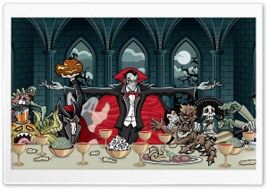 Dracula Vampire and Monsters, Halloween Feast Ultra HD Wallpaper for 4K UHD Widescreen desktop, tablet & smartphone