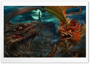 Dragon Fight Ultra HD Wallpaper for 4K UHD Widescreen desktop, tablet & smartphone
