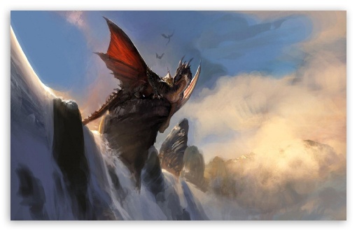 Dragon On The Cliff UltraHD Wallpaper for HD 16:9 ; Widescreen 16:10 5:3 ; Fullscreen 4:3 5:4 3:2 ; Tablet 1:1 ; Mobile 3:5 3:4 ;