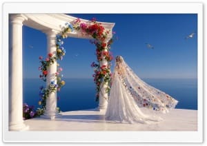 Dream Wedding in Greece 4K UHD Wallpaper for Widescreen and UltraWide Desktop, UltraHD TV, Smartphone, Tablet