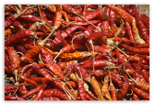 Dried Chillies UltraHD Wallpaper for Fullscreen 3:2 ;