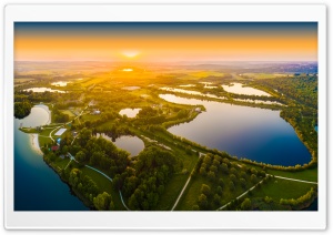 Drone Panorama of Jablines-Annet 4K UHD Wallpaper for Widescreen and UltraWide Desktop, UltraHD TV, Smartphone, Tablet