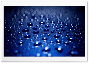 Drops On Blue Background Ultra HD Wallpaper for 4K UHD Widescreen desktop, tablet & smartphone
