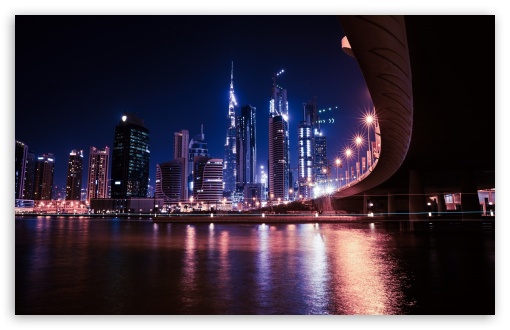 Dubai at Night UltraHD Wallpaper for UHD 16:9 ; HD 16:9 ; UltraWide 21:9 24:10 ; Widescreen 16:10 5:3 ; Fullscreen 4:3 5:4 3:2 ; Tablet 1:1 ; Mobile 9:16 10:16 2:3 3:5 3:4 ;