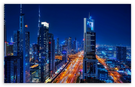 Dubai at Night, Cityscape UltraHD Wallpaper for UHD 16:9 ; HD 16:9 ; UltraWide 21:9 24:10 32:9 32:10 ; Widescreen 16:10 5:3 ; Fullscreen 4:3 5:4 3:2 ; Tablet 1:1 ; Dual 16:10 5:3 16:9 4:3 5:4 3:2 ;