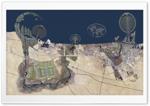 Dubai Map Ultra HD Wallpaper for 4K UHD Widescreen desktop, tablet & smartphone