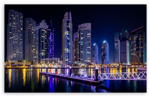 Dubai Night UltraHD Wallpaper for UHD 16:9 ; HD 16:9 ; UltraWide 21:9 24:10 ; Widescreen 16:10 5:3 ; Fullscreen 4:3 5:4 3:2 ; Tablet 1:1 ;