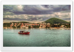Dubrovnik, Croatia, Boat Ultra HD Wallpaper for 4K UHD Widescreen desktop, tablet & smartphone