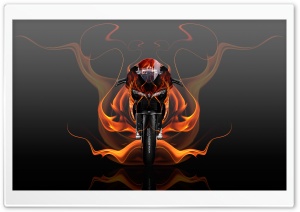 Ducati 1199 Fire Abstract Bike 2015 design by Tony Kokhan Ultra HD Wallpaper for 4K UHD Widescreen desktop, tablet & smartphone