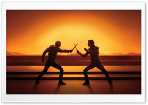 Dune Part Two Paul vs Feyd Rautha Fight Scene Ultra HD Wallpaper for 4K UHD Widescreen desktop, tablet & smartphone