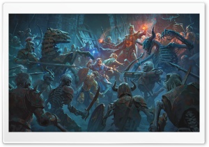 Dungeons and Dragons Battle Scene 4K UHD Wallpaper for Widescreen and UltraWide Desktop, UltraHD TV, Smartphone, Tablet