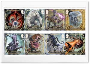 Dungeons and Dragons Postage Stamps 4K UHD Wallpaper for Widescreen and UltraWide Desktop, UltraHD TV, Smartphone, Tablet