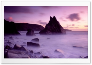 Dusk Cligga Point Cornwall England Ultra HD Wallpaper for 4K UHD Widescreen desktop, tablet & smartphone