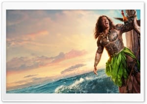 Dwayne Johnson as Maui in Moana 2026 Movie 4K UHD Wallpaper for Widescreen and UltraWide Desktop, UltraHD TV, Smartphone, Tablet