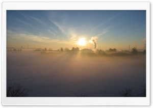Early Morning Fog In Winter Ultra HD Wallpaper for 4K UHD Widescreen desktop, tablet & smartphone