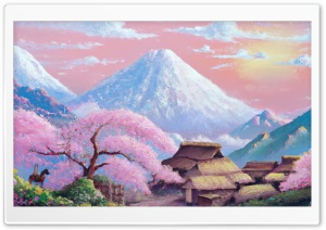 Early Spring Landscape Painting Art Ultra HD Wallpaper for 4K UHD Widescreen desktop, tablet & smartphone
