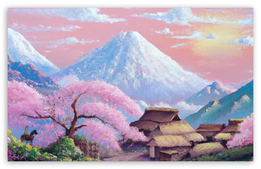 Early Spring Landscape Painting Art UltraHD Wallpaper for UHD 16:9 ; HD 16:9 ; UltraWide 21:9 24:10 ; Widescreen 16:10 5:3 ; Fullscreen 4:3 5:4 3:2 ; Tablet 1:1 ; Mobile 9:16 2:3 3:5 3:4 ;