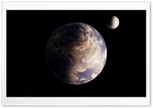 Earth and Moon Ultra HD Wallpaper for 4K UHD Widescreen desktop, tablet & smartphone