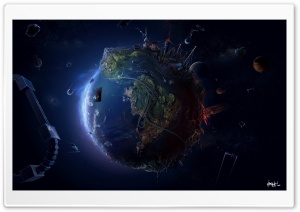 Earth In The Future Ultra HD Wallpaper for 4K UHD Widescreen desktop, tablet & smartphone