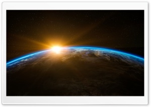 Earth Sunrise from Space Ultra HD Wallpaper for 4K UHD Widescreen desktop, tablet & smartphone