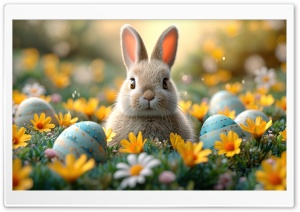 Easter Bunny 2025 Ultra HD Wallpaper for 4K UHD Widescreen Desktop, Lockscreen, Screensaver, TV, Tablet, Smartphone