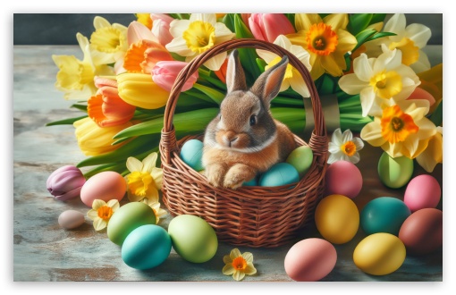 Easter Eggs and a Cute Bunny in a Basket surrounded by Spring Flowers UltraHD Wallpaper for Wide 16:10 5:3 Widescreen WHXGA WQXGA WUXGA WXGA WGA ; UltraWide 21:9 24:10 ; 8K UHD TV 16:9 Ultra High Definition 2160p 1440p 1080p 900p 720p ; UHD 16:9 2160p 1440p 1080p 900p 720p ; Standard 4:3 5:4 3:2 Fullscreen UXGA XGA SVGA QSXGA SXGA DVGA HVGA HQVGA ( Apple PowerBook G4 iPhone 4 3G 3GS iPod Touch ) ; Smartphone 16:9 3:2 5:3 2160p 1440p 1080p 900p 720p DVGA HVGA HQVGA ( Apple PowerBook G4 iPhone 4 3G 3GS iPod Touch ) WGA ; Tablet 1:1 ; iPad 1/2/Mini ; Mobile 4:3 5:3 3:2 16:9 5:4 - UXGA XGA SVGA WGA DVGA HVGA HQVGA ( Apple PowerBook G4 iPhone 4 3G 3GS iPod Touch ) 2160p 1440p 1080p 900p 720p QSXGA SXGA ;