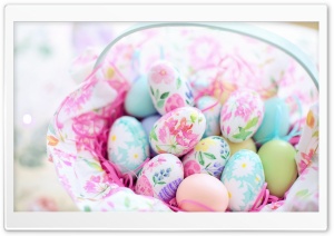 Easter Eggs Basket 2020 Ultra HD Wallpaper for 4K UHD Widescreen desktop, tablet & smartphone