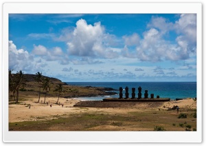 Easter Island Statues Ultra HD Wallpaper for 4K UHD Widescreen desktop, tablet & smartphone