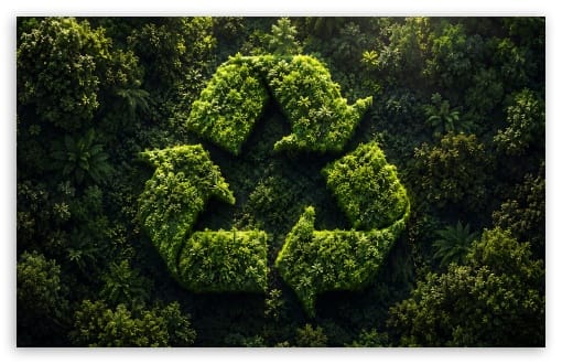 Eco Friendly Recycle Sign UltraHD Wallpaper for UHD 16:9 ; HD 16:9 ; UltraWide 21:9 24:10 ; Widescreen 16:10 ; Tablet 1:1 ;