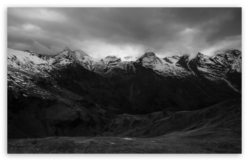 Edelweisspitze Mountain Peak Austrian Alps Black and White UltraHD Wallpaper for UHD 16:9 ; HD 16:9 ; UltraWide 21:9 24:10 32:9 32:10 ; Widescreen 16:10 ; Fullscreen 3:2 ; Tablet 1:1 ; Mobile 9:16 9:19.5 9:20 9:21 9:22 ; Dual 16:10 16:9 ; Triple 16:10 16:9 ;