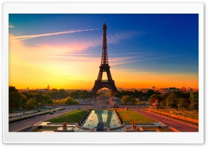 Eiffel Tower at Sunrise Ultra HD Wallpaper for 4K UHD Widescreen desktop, tablet & smartphone