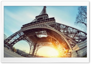 Eiffel Tower Paris Sun Ultra HD Wallpaper for 4K UHD Widescreen desktop, tablet & smartphone