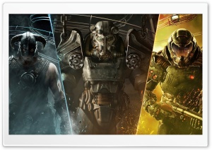 Elder Scrolls V Skyrim, Fallout, Halo, Video Games Ultra HD Wallpaper for 4K UHD Widescreen desktop, tablet & smartphone